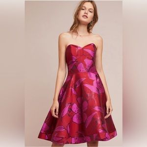 Shoshana jacquard sweetheart dress